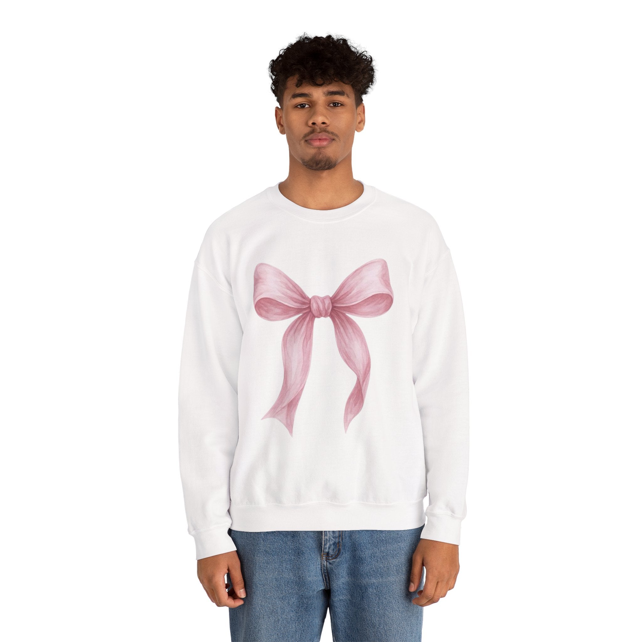 Sweatshirt with pink bow
