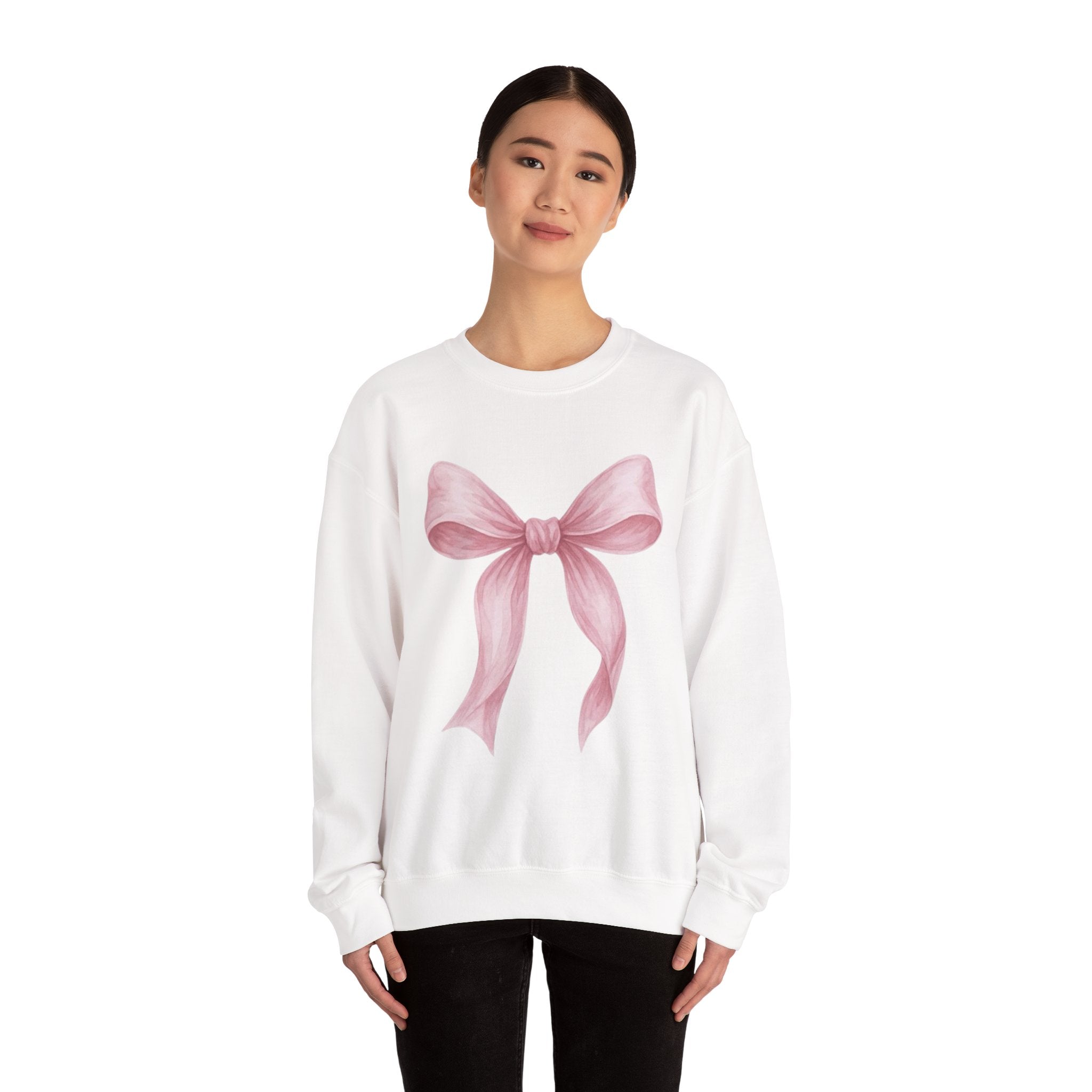 Sweatshirt with pink bow