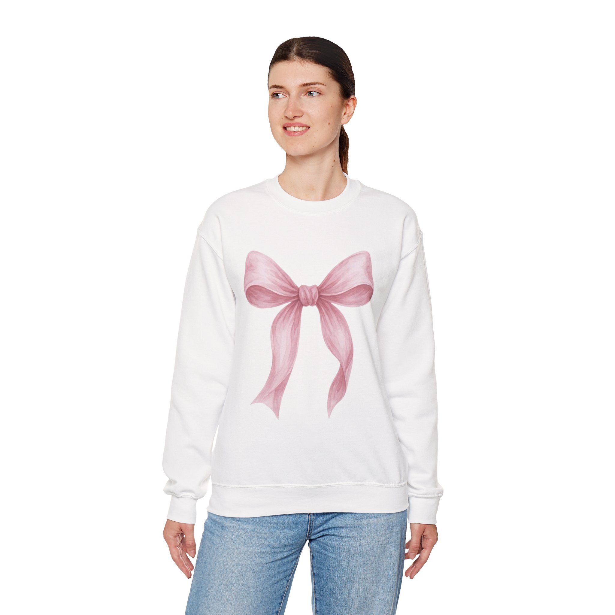 Sweatshirt with pink bow