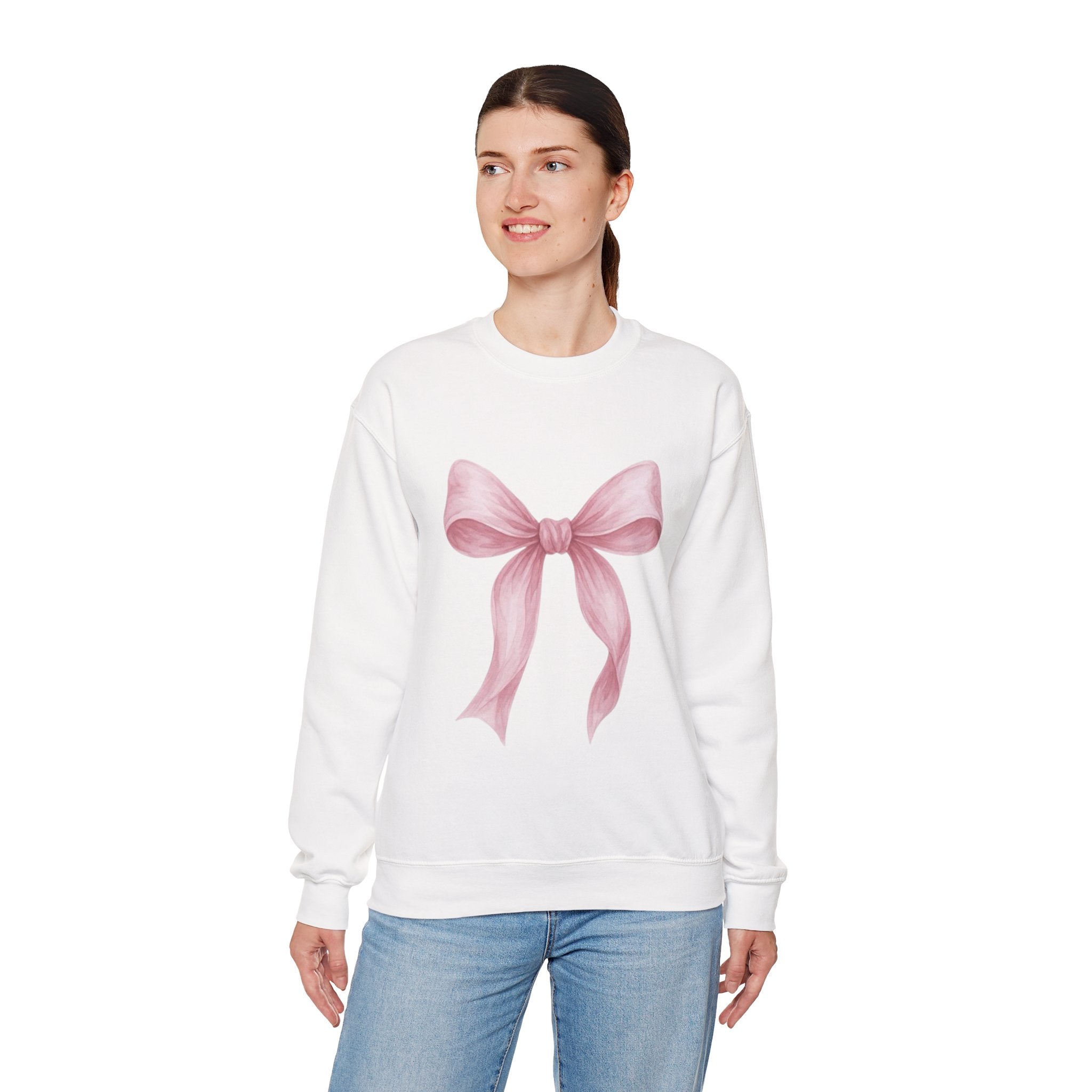 Sweatshirt with pink bow
