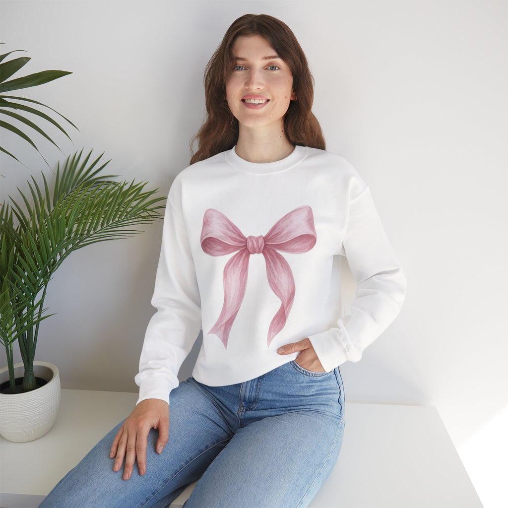 Sweatshirt with pink bow